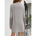 thumbnail image 4 of Txlixc Cardigan de punto femenino, manga de encaje, vestido de primavera de un solo botón de color sólido Txlixc moda, 4 of 8