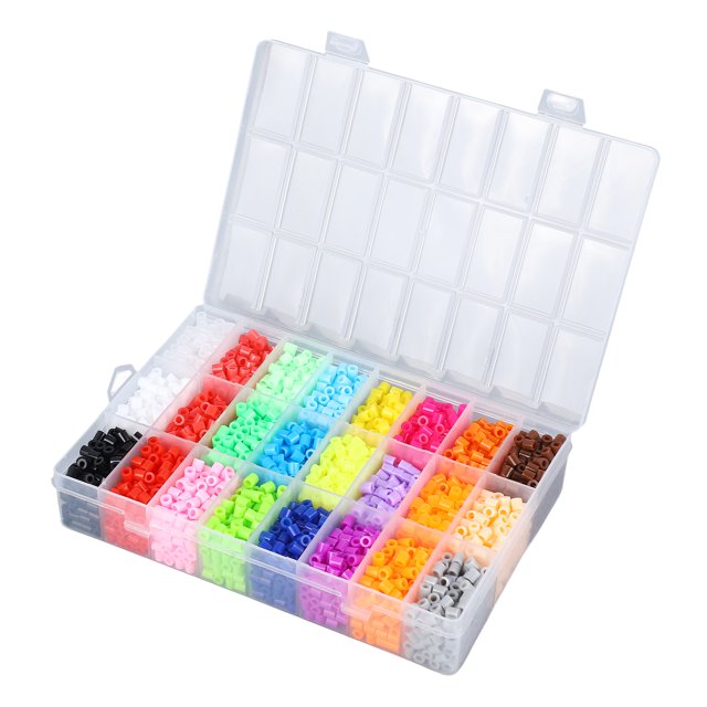 Kit de cuentas fusibles, juego de cuentas fusibles de 5500 piezas, cuentas fusibles de colores, juego de manualidades, cuentas fusibles de colores, diseño exquisito