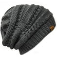 thumbnail image 6 of Wrapables® Plaid Print Winter Infinity Scarf and Beanie Hat Set, Gray/Wine and Charcoal Gray Set, 6 of 8
