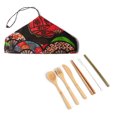 thumbnail image 1 of Labymos Vaisselle de Camping Extérieure Portable Pliable Triangle avec Poche de Rangement en Bambou, 1 of 8