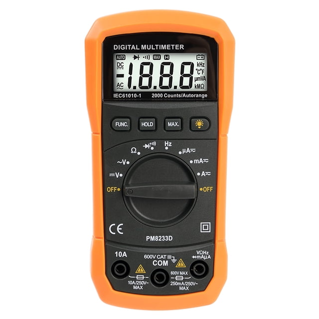 Probador De Rango Automático Pm8233D Con Diseño Ultrafino Multímetro Digital Inteligente Mide La Prueba De Resistencia De Frecuencia De Temperatura Del Diodo Del Condensador Para Dispositivos Sweethay TO001657-00