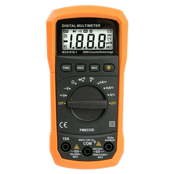 Probador De Rango Automático Pm8233D Con Diseño Ultrafino Multímetro Digital Inteligente Mide La Prueba De Resistencia De Frecuencia De Temperatura Del Diodo Del Condensador Para Dispositivos Monstrate TO001657-00