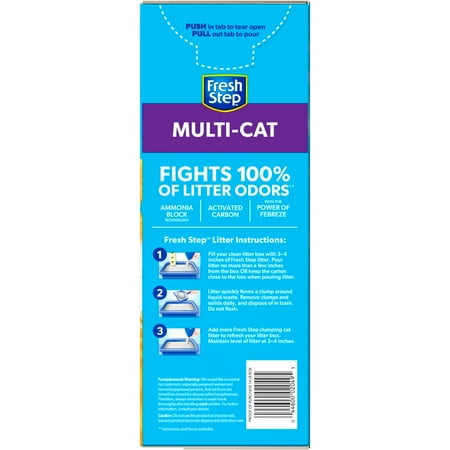Fresh Step Multi-Cat Scented Clumping Cat Litter with the Power of Febreze, 14 lbs