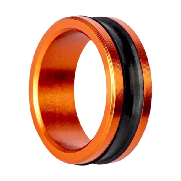 Anillo de línea de pesca cómodo y ensanchado, herramienta de pesca de regalo para pescadores, diseño ergonómico. 1 pieza de naranja