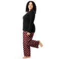 thumbnail image 4 of Fruit of the Loom Women's Beyond Soft Long Sleeve Waffle Top and Flannel Bottom Pajama Set, Sizes S-4X, 4 of 9