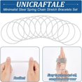 thumbnail image 5 of 60pcs Minimalist Steel Spring Chain Stretch Bracelets 58.5mm Guitar String Coil Bracelets String Bracelets for Women Metal Bangle Bracelets Stackable Bracelets Wire Layered Bracelet DIY, 5 of 6