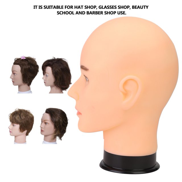 Male Mannequin Head, Hat Display Hairdressing Training Makeup Hairdresser Head Practice Training, Professional Wig Training Practice Model Head
