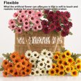 thumbnail image 4 of 5 Pieces Artificial Flower Fake Plants Simulation Exquisite Workmanship Fake Heads Chrysanthemum Wedding Decor Centerpieces Photography Props Orange, 4 of 8