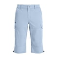 thumbnail image 4 of Mens Cargo Shorts with 7 Pockets Casual Long Blew Knee Capri 3/4 Pants for Work Fishing Hiking Athletic, 4 of 7