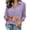 Purple, variant on Maplenight Button Down Shirts for Women 3/4 Sleeve Collared Shirt with Pocket Relaxed Fit Work Office Business Casual Tops
