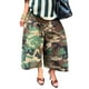 thumbnail image 1 of Pantalones De Pierna Ancha Mujer Cargo Camuflaje Harem Capri Pantalones De Mezclilla Fatiga Del Ejército Pantalones Vaqueros Holgados De Talla Grande, 1 of 7