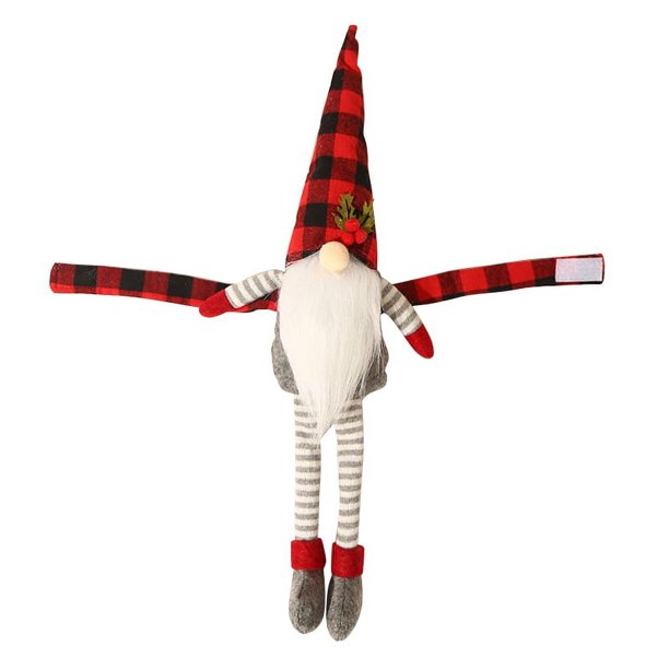 1 alzapaños de hebilla de cortina de Navidad (negro rojo), abrazadera de hebilla de retención de gnomo, clip de Navidad, decoraciones de ventana, decoración de Navidad, gancho de cortina brillar Electrónica