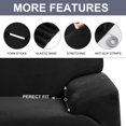 thumbnail image 5 of PiccoCasa Velvet Plush Stretch Sofa Slipcover with Cushion Cover, Black Small, 5 of 6