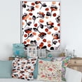 thumbnail image 2 of Designart 'Modern Flower In Red Blue and Orange' Bohemian & Eclectic Framed Canvas Wall Art Print, 2 of 5