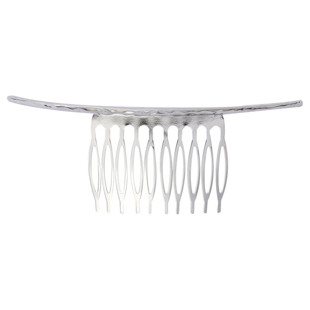 Peinetas laterales sencillas, peine dulce, pinza para el cabello, banda para el cabello para mujeres, niñas y señoras (plateado)