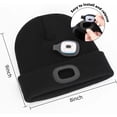 thumbnail image 4 of Unisex Beanie Hat with Light, USB Rechargeable LED Headlamp Hat Night Light Cap Christmas Stocking Stuffers Gifts for Men Dad Father Husband (Black), 4 of 13