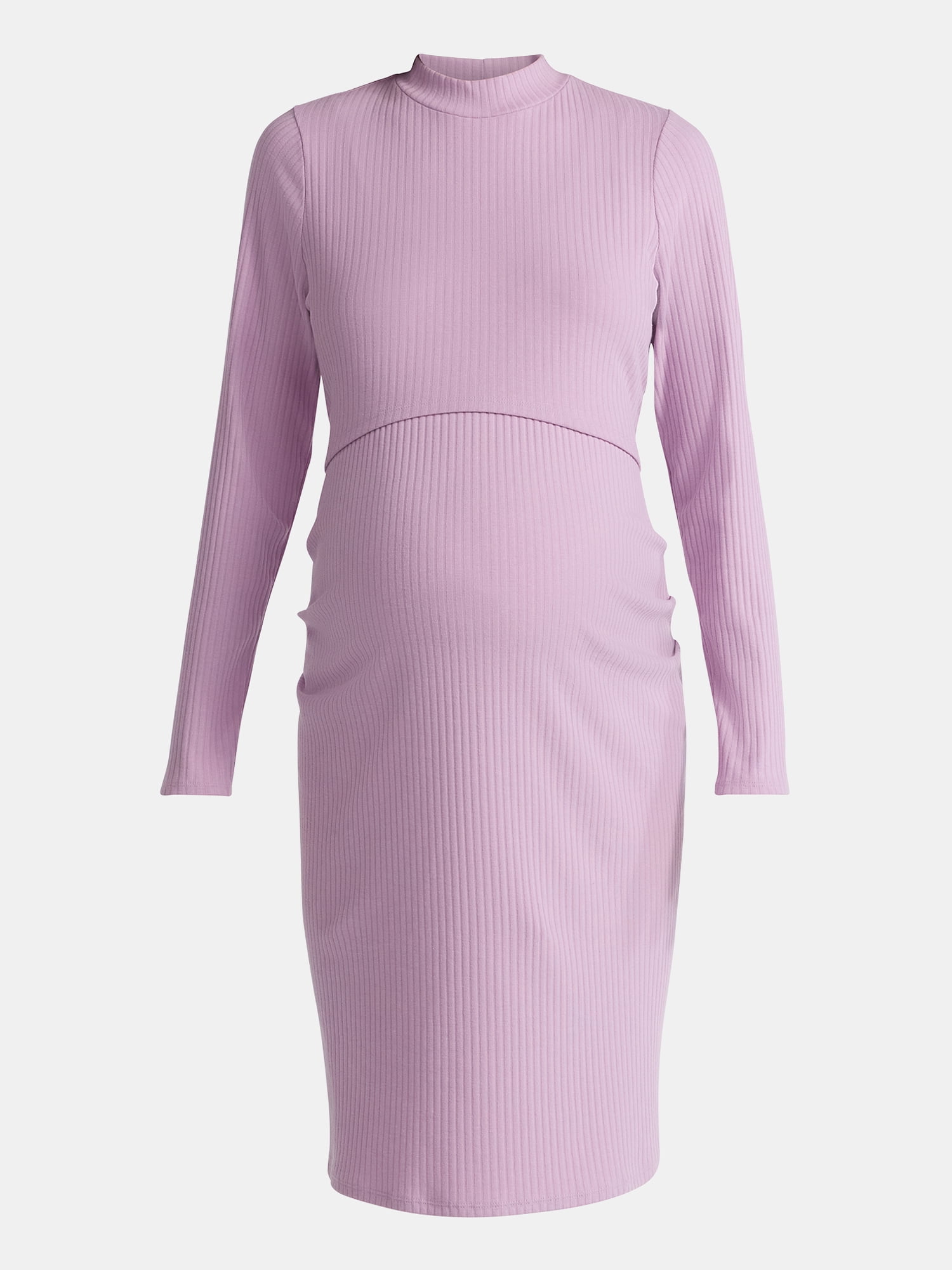 Time and Tru Women's Maternity Ribbed Dress Set, 2-Piece, Size S-XXL