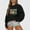 Black, variant on CaiJunJia Sweatshirts for Womens Women's Fall Letter Graphic Crewneck Sweatshirt Winter Long Sleeve Casual Drop Shoulder Pullover Tops