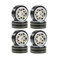 thumbnail image 3 of BELOVING Roue de Pneu 1/18 en Laiton pour Voiture RC Crawler 1/24 SCX24 DIY argent, 3 of 10