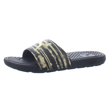 Puma Cool Cat Stripe Womens Shoes Size 7, Color: Black/Team Gold