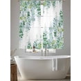 thumbnail image 4 of Sage Green Wisteria Sheer Curtains 63 Inch Length 2 Panels Set, Sprinng Summer Pastoral Botanical Voile Window Treatment Rod Pocket Curtains Sheers Drapes for Bedroom/Living Room/Kitchen 52x"63"x2, 4 of 7