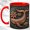 Red, variant on Rustic Whale Coffee Mug, Coastal Ocean Mug, Ceramic 11 oz