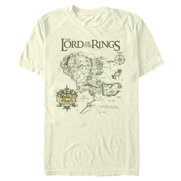 Men's The Lord of the Rings Middle Earth Map Graphic T-Shirt