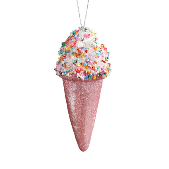 Cute Ice Cream Ornaments for Christmas Tree Decorations Sweet Dessert Themed Hanging Decorations