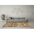 thumbnail image 3 of Ahgly Company Indoor Round Abstract Brown Modern Area Rugs, 4' Round, 3 of 4