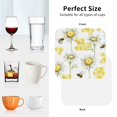 thumbnail image 6 of Naloa Sweet Honey Coasters for Set of 4 - PU Leather Coasters, Coasters for Table Cup Tea Coffee Beer, Decorative for Kitchen Homedecor (Round), 6 of 6