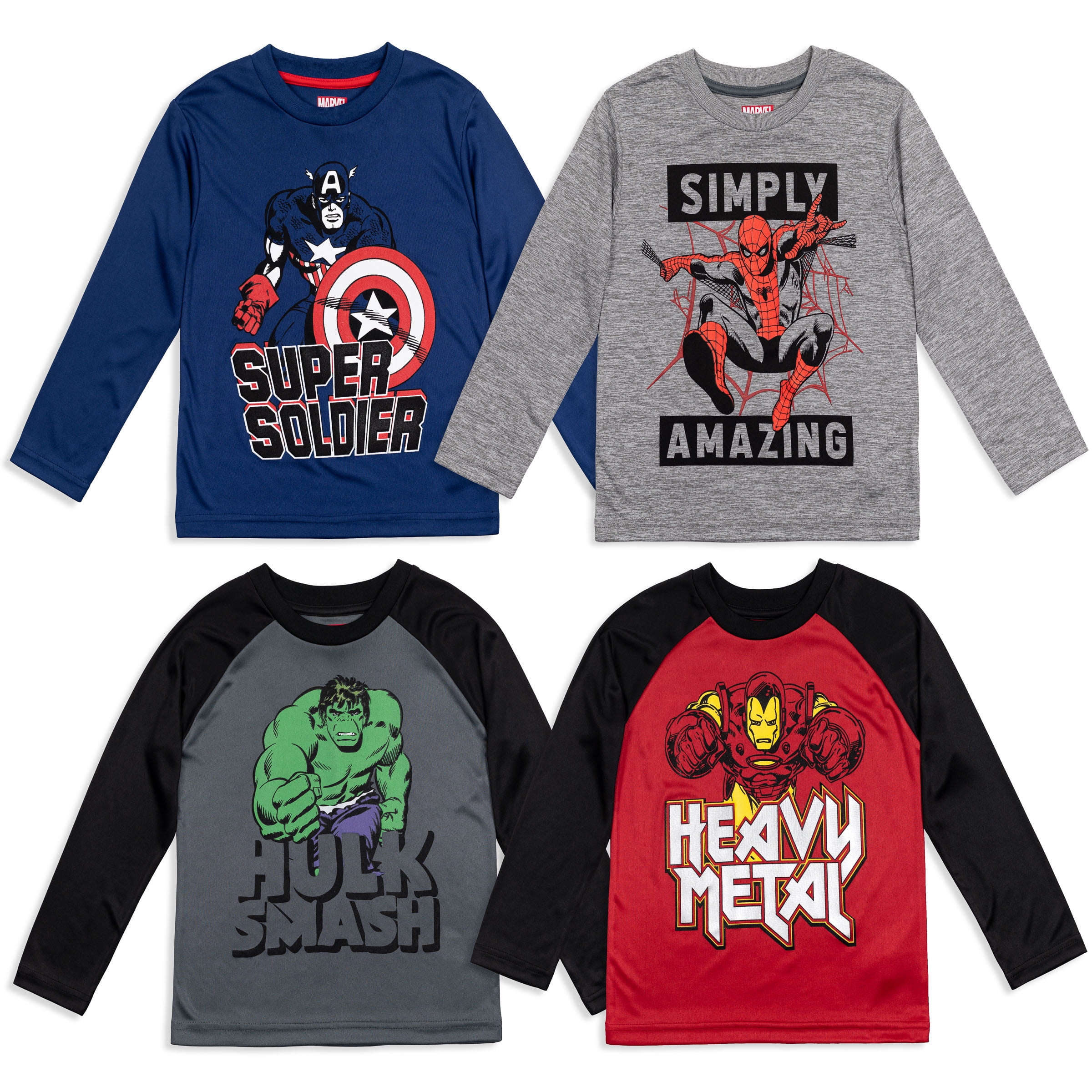 Boys Officially Licensed Marvel DC Comics Long Sleeve T-Shirt Free P+P 