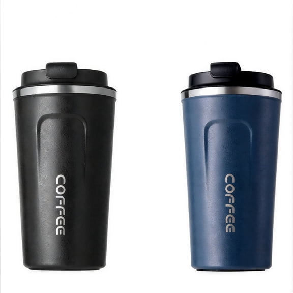 ACDANC 2Pcs Travel Coffee Tumbler Convenient Pouring Termos Para Cafe Smooth Texture Stainless Steel Coffee Mug,Style1