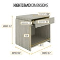 thumbnail image 3 of Skyline Decor Drawer Nightstand, Gray, 3 of 5