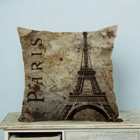 Gckg Paris Eiffel Tower Pillow Case Pillow Cover Pillow Protector