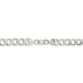 thumbnail image 3 of White Sterling Silver chain Curb Men's 20 in 8.1 mm, 3 of 5