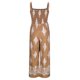 thumbnail image 4 of Karight Women's Casual Loose Overalls Jumpsuits Floral One Piece Square Neck Shirred Pants with Pockets, 4 of 5