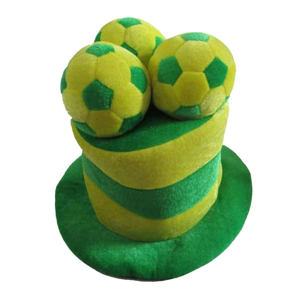 Escenario Performance Sombrero Decorativo Sombrero alto Carnaval Cosplay Sombrero Brasil Fútbol en forma de sombrero