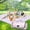 Pink White, variant on Picnic Blankets Outdoor Blanket 80''x80''/100'' Extra Large Beach Blanket Waterproof Sandproof Foldable Machine Washable, Vintage Gingham Grass Lawn Park Blankets for Family Camping