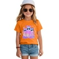 thumbnail image 5 of NOLDARES Toddler Boys Girls Halloween T-Shirt Pumpkin Skeleton Graphic Short Sleeve Tee Kids Spooky Top(Orange,6-7 Years), 5 of 5
