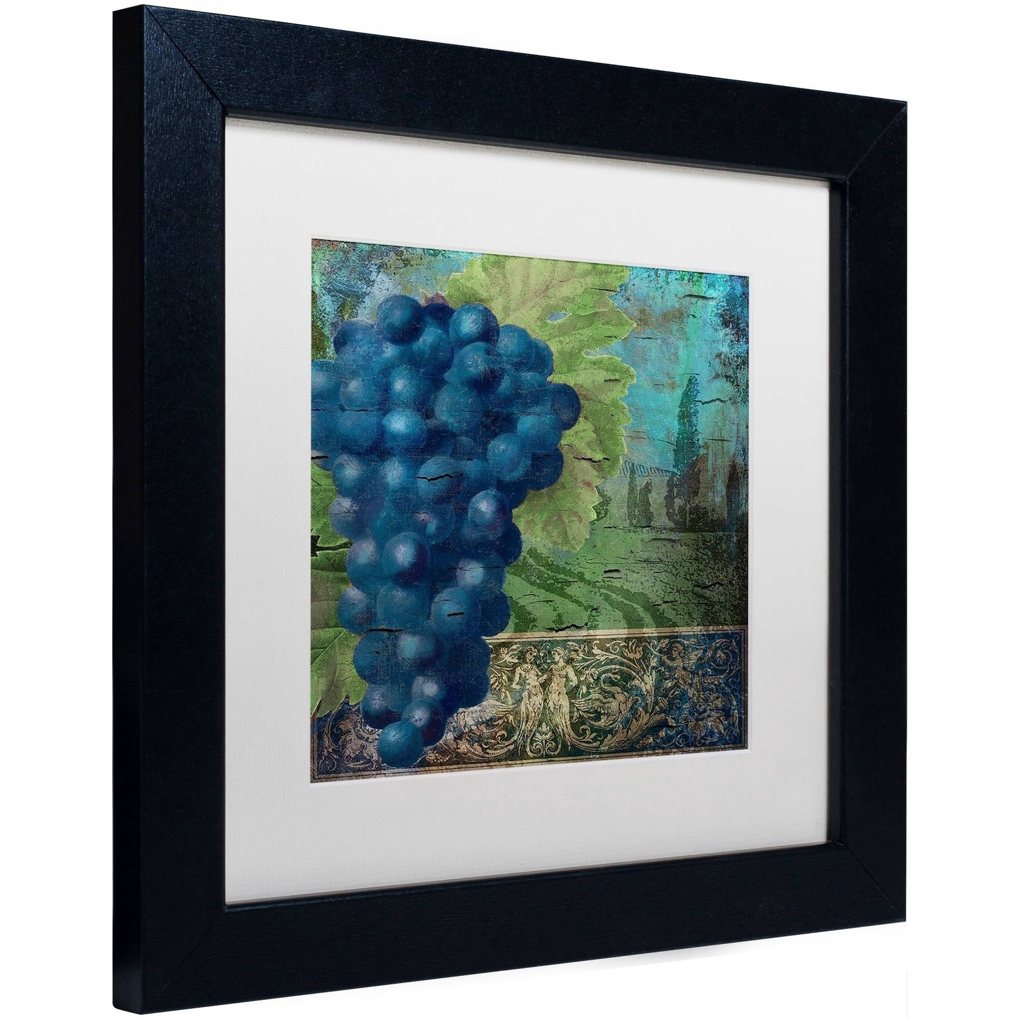 Trademark Fine Art "Vino Blu Two" Canvas Art by Color Bakery White Matte, Black Frame