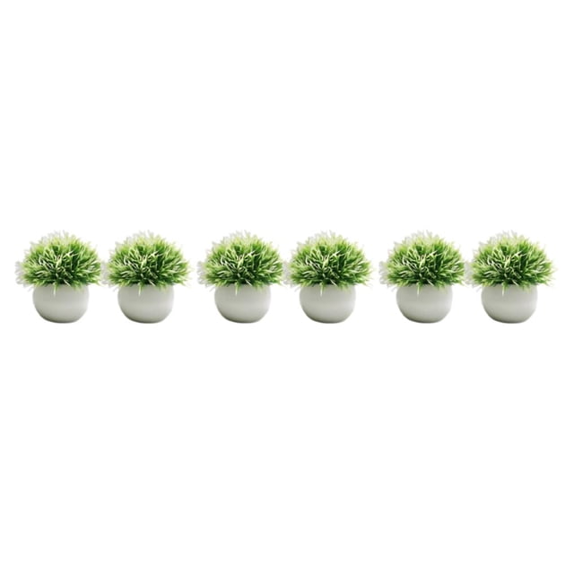 Guardoinrt 2piece Potted Simulation Plants Adding Beauty And Style To Any Setting Durable Pot Bonsai Ornament Clear white 3Set