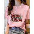 thumbnail image 1 of Camiseta con estampado navideño para mujer, ropa de tendencia bonita, Top con estampado de vacaciones, camiseta estampada para mujer, ropa para mujer, 1 of 5