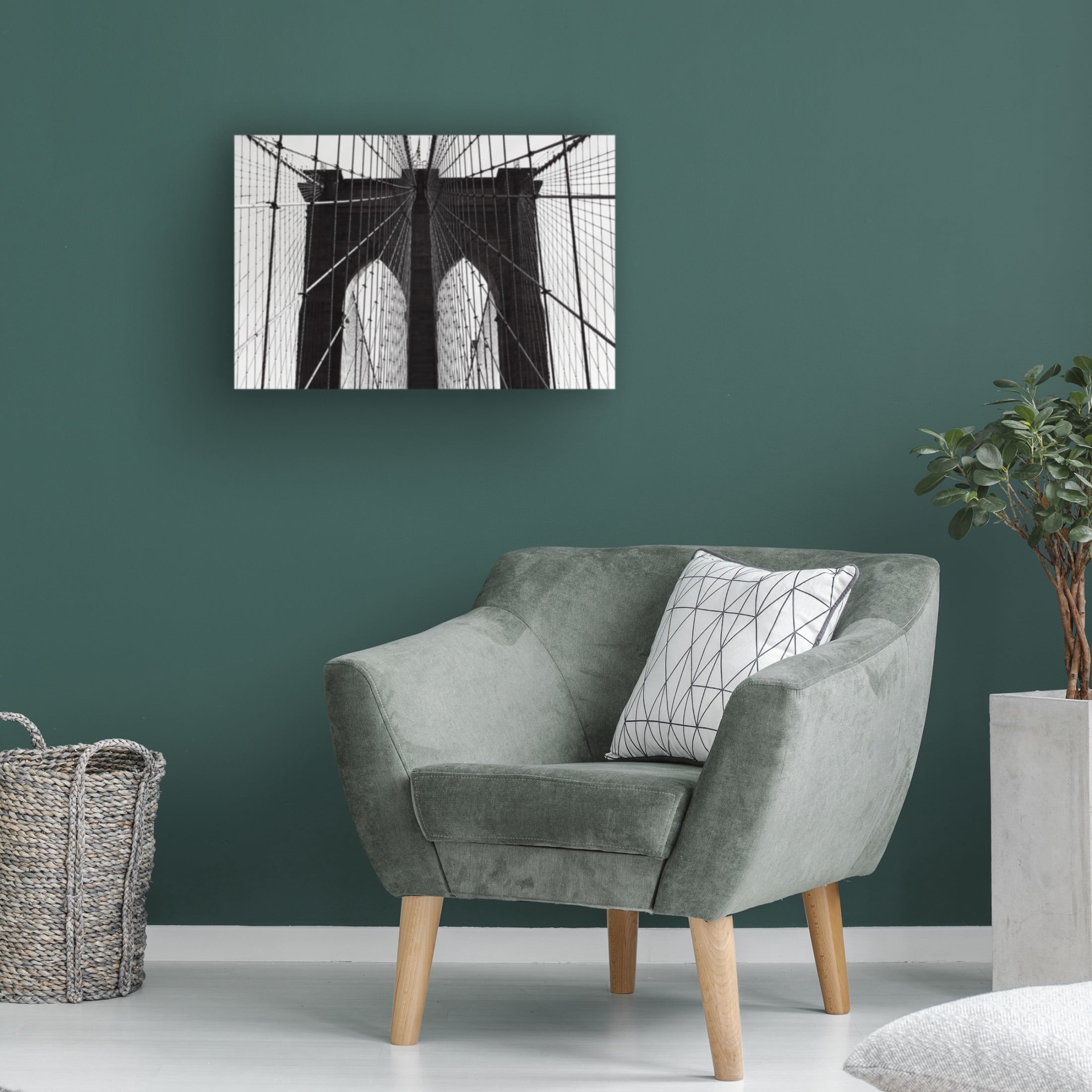 Trademark Fine Art Rikard Martin Brooklyn Bridge Canvas Wall Art