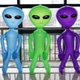 thumbnail image 5 of Paquete de 3 alienígenas inflables gigantes - Juguetes inflables alienígenas para niños - Decoraciones de fiesta temáticas de cumpleaños de Halloween Ormromra CPB-DE-WX368-3, 5 of 5