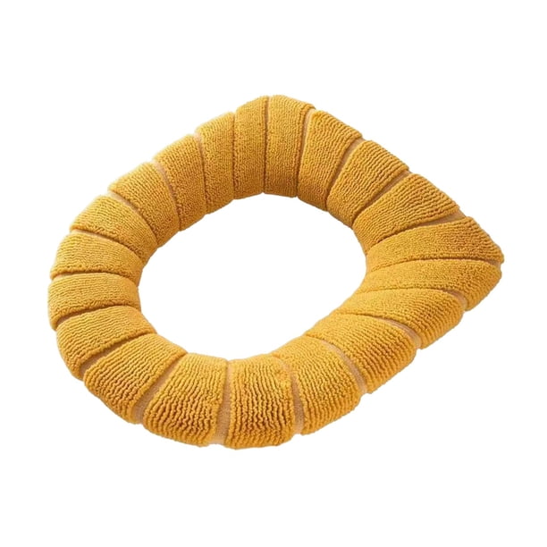 Alfombrilla de baño suave para el asiento del inodoro, elástica, fácil de colocar, con funda acolchada, cómoda y lavable.