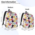 thumbnail image 4 of Daiia Polka Dot Vintage Canvas Backpack for Men and Women ,Hiking Backpack,Travel Laptop Bag for School,Large Capacity Backpack, 4 of 8