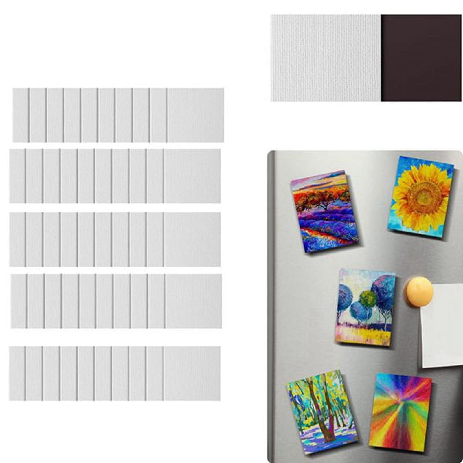 125 Pcs Magnetic Painting Canvas Panel Magnetic Mini Canvas Boards Canvas Blank Canvases for Painting Art Gift DIY Decor