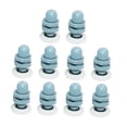 thumbnail image 4 of FELTECHELECTR 10Pcs Arc Shape Blue Sliding Door Wheels for Bathroom Use Easy Installation 3.5X2.7X2.7Cm, 4 of 8