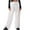 White, variant on Bigersell Women's Modern Straight Pants Full Length Pants Women's Fashion Casual Elastic Waist Drawstring Strap Solid Color Big Flare Wide Leg Pants Ripped High Waist Pants for Ladies