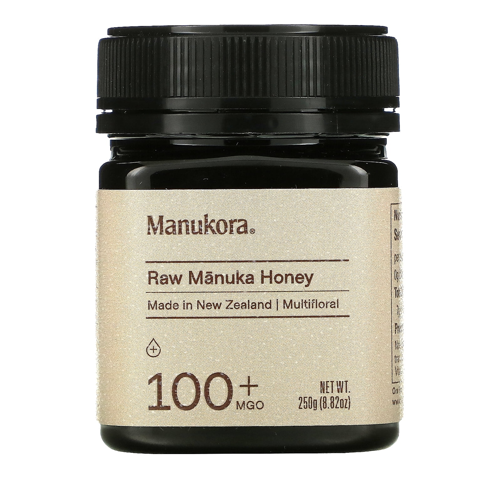 Manukora Raw Manuka Honey, 100+ MGO, 8.82 oz (250 g)